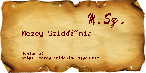 Mezey Szidónia névjegykártya